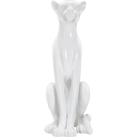 Statua leopardo seduto dorato cm 27X38X74 - LEOROS (1/5)