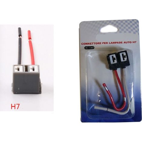 TRADE SHOP - Cavo Connettore Ricambio Per Lampada H7 Attacco Cablaggio Per Auto Moto Xc-1347 -