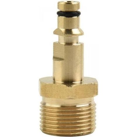 (50×23×23)Adaptateur M22 pour nettoyeur haute pression en laiton massif et raccord de sortie série K pour Karcher, Nilfisk (1/5)