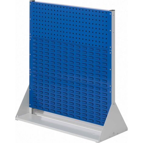 Kappes ®RasterPlan Stellwände doppelseitig Größe 3 - 2x Lochplatten 4x Schlitzplatten Enzianblau RAL 5010