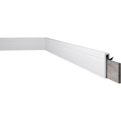 NMC – Moulure décorative moderne blanche 2m – Polystyrène extrudé – Résistante aux chocs – Pour intérieurs et pièces humides