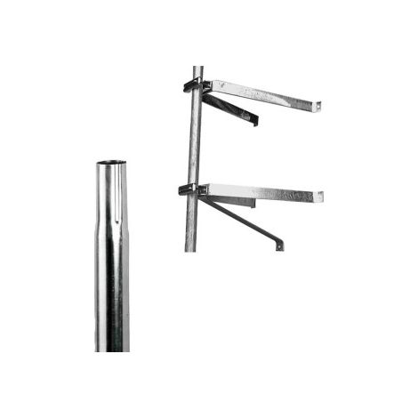 Pack HDSAT Paire d'étriers en U pour mât déport 50cm + Mât Emboitable 1m Diamètre 50mm (1/3)