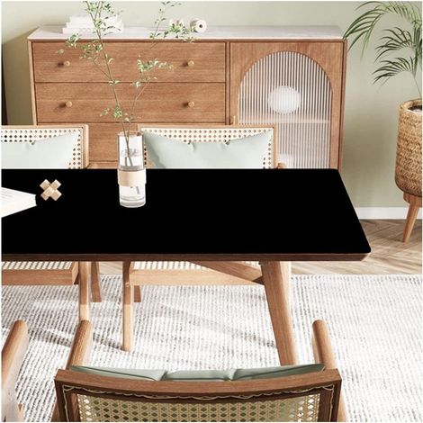 PU Tischdecke wasserdicht 70x140cm rechteckig schwarz