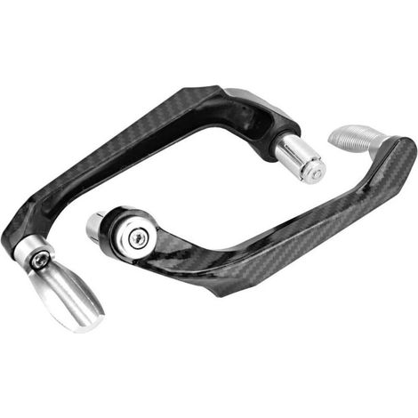 Motorcycle Lever Guards, 7/8 Inch Universal Aluminum Alloy Motorcycle Handlebar Brake Protector(Silver) (1/5)