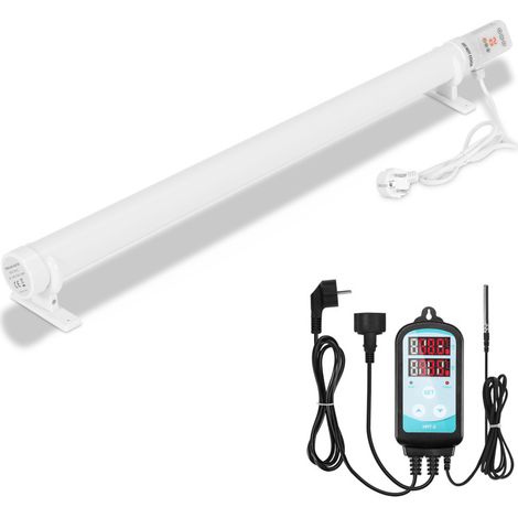 SWANEW Riscaldamento per serre Riscaldamento elettrico con asta bianca per serre con funzione di prenotazione 180W Con termostato digitale da 3000W (1/5)