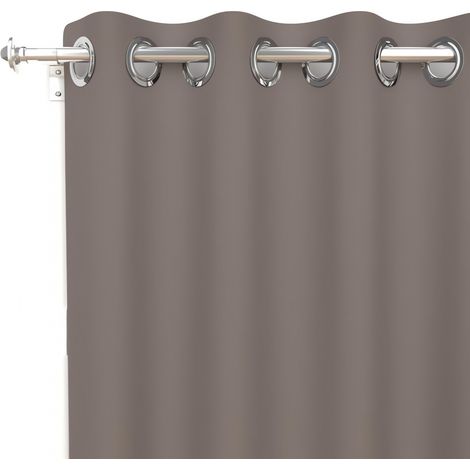 Soleil D Ocre – Rideau de porte infroissable 135x250 cm – 100% polyester – 8 oeillets inox anti-rouilles – Entretien facile, lavable en machine 30°C