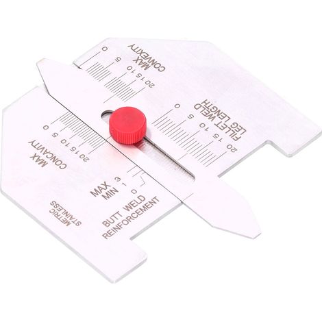 Jauge d'inspection de soudage en acier inoxydable, outil de mesure automatique de la hauteur des soudures d'angle, plage de mesure de 20 mm (1/5)