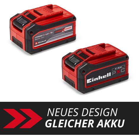 Original Einhell Akku-Twinpack PXC+ 18 V 4-6 Ah MULTI (2 Akkus im Set, 1350 W, Power X-Change, Li-Ion, Multi-Ah, Plus-Technologie, ABS, LED-Anzeige, ohne Ladegerät) (1/4)