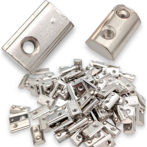 Pierre à rainure pour rainure de 6 mm avec centrage et boule à ressort pour imprimante 3D et écrou marteau CNC 20 x 20 2020 M3 100 (1/5)