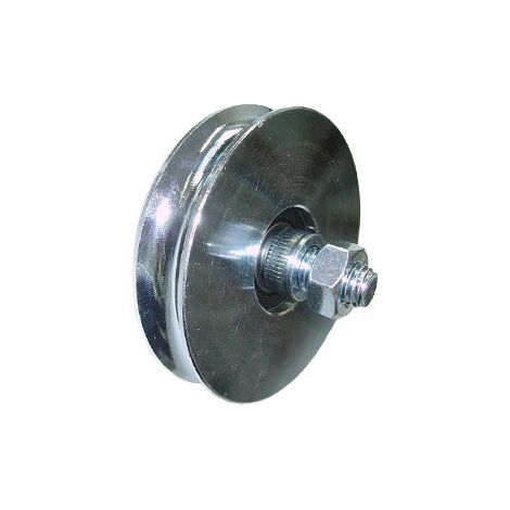 Roue de portail en acier avec rainure ronde – Diamètre 60 mm – Rotation souple pour guidage optimal – Charge maximale élevée – Norail