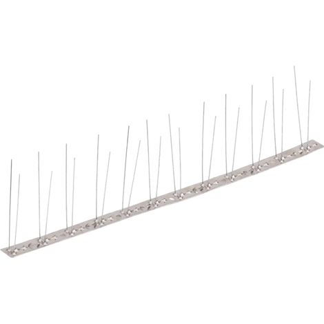 Ensemble de 6 pointes à 2 rangées contre oiseaux Inox 3 m CFW682157 (1/5)