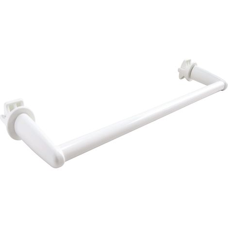 Barre porte-serviettes blanche 36cm et fixations à vis (1/3)