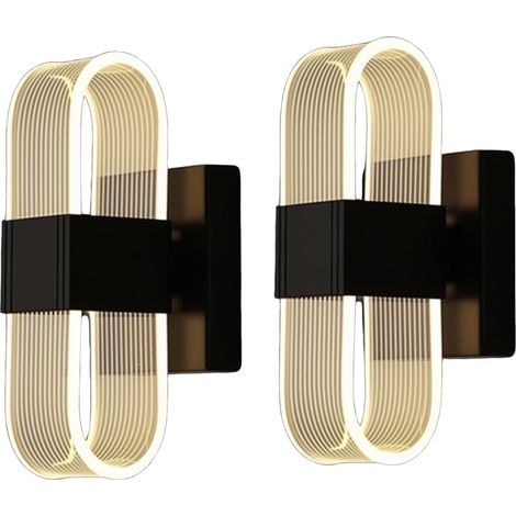 Lámpara de noche moderna negra para dormitorio, juego de 2 lámparas de pared con interruptor táctil, para leer en la cama.
