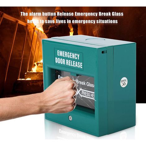 Déverrouillage d'urgence de porte, bouton d'alarme bris de glace, interrupteur d'alarme incendie, interrupteur de déverrouillage de sortie en cas de bris de glace (1/3)