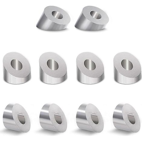 Rondelles biseautées d'angle à 30 degrés en acier inoxydable (lot de 10) (1/5)