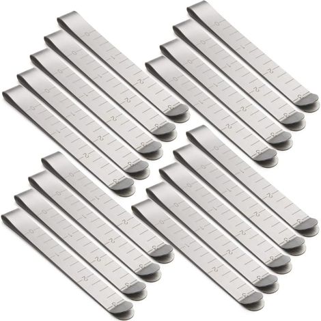 Juego de 20 pinzas de costura de acero inoxidable (con regla de 7,6 cm) accesorios para acolchado, marcadores e insertos para proyectos de costura. (1/4)