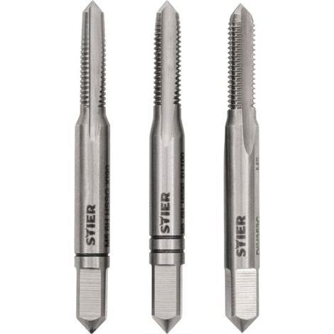Jeu de 3 tarauds main STIER DIN 352 HSS-G M5