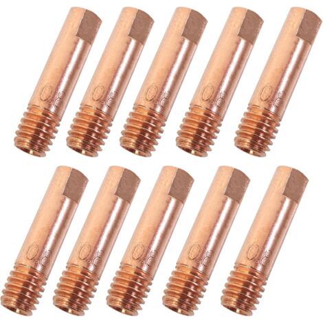 BUNTHAUS 10PCS MB15AK Accessoires de Soudage 0,8MM Pièces d'usure Pointe de Contact Buses de Soudage 0.030\" Torche de Soudage Embout de Contact M6x24mm Accessoires pour Poste à souder MIG MAG AK15 MB (1/5)