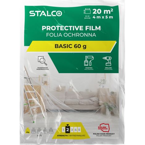 Lámina protectora básica Stalco 4x5m 60g S043147620