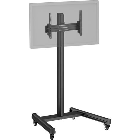 Support TV sur roulettes  32'' - 75'' Hauteur 175cm, Inclinable noir (1/3)