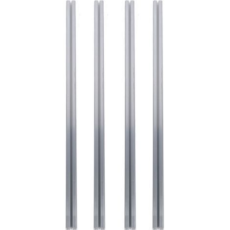Profilé d'extrusion d'aluminium, fente 4040 T, norme européenne, Rail linéaire anodisé, pièce d'imprimante 3D CNC, bricolage, 39,4 pouces, 1000mm, argent, 4 pièces (1/5)