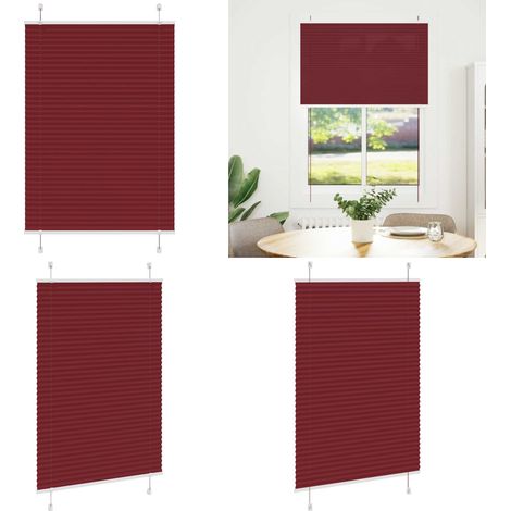 vidaXL Plissee Bordeauxrot 85x100 cm Stoffbreite 84,4 cm Polyester (1/5)