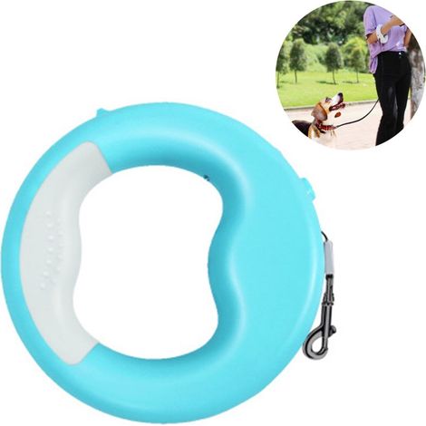 Verstellbare, 3 Meter lange Rollleine mit LED-Taschenlampe, geeignet für kleine und mittelgroße Hunde, maximale Tragfähigkeit 20 kg, 360°-Verwicklungsschutz, für freie Hände.