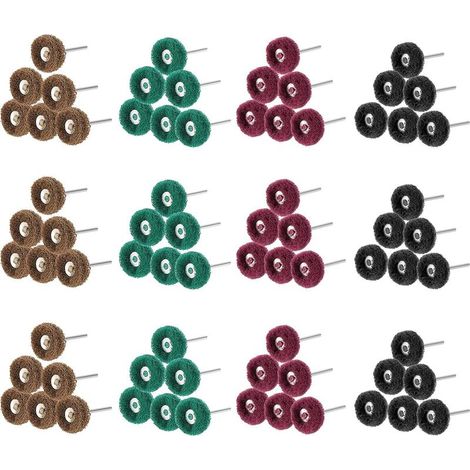 Lot de 80 Roues de Polissage Abrasif 25mm - Accessoires pour Outils Rotatifs Dremel, Divers Grains (1/5)