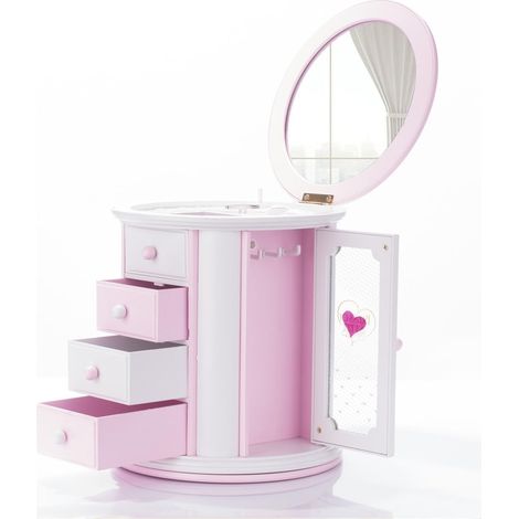 Boîte à bijoux musicale pour filles - Boîte de rangement pour collier - Cadeau pour enfant - Boîte de rangement pour bijoux musicaux (1/5)