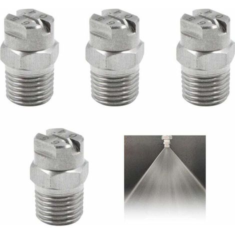 Hochdruck-Sprühdüsen aus Edelstahl zur Oberflächenreinigung. 65°-Spüldüse. Öffnung: 1,3 mm, 1/4-Zoll-Gewinde. (1/4)