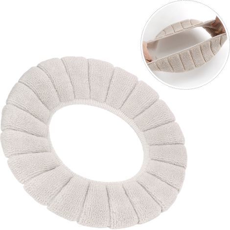 Coussin de siège de toilette, coussin chauffant d'hiver, beige lavable (1/5)