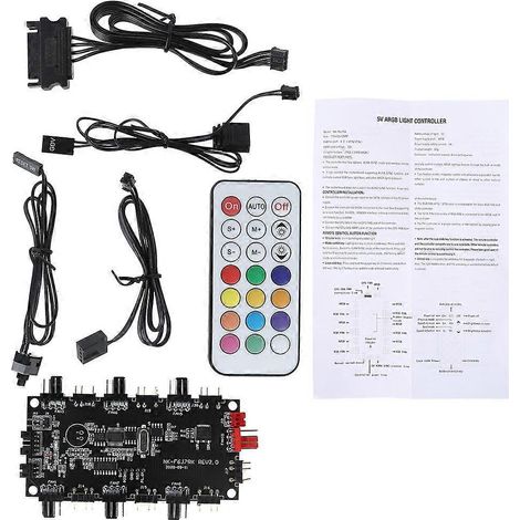 Contrôleur sans fil Hub 2 en 1 pour ventilateurs PWM et LED ARGB, séparateur multi-voies 1 à 8 (1/5)