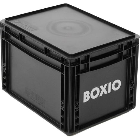 Boîte de rangement avec couvercle - Eurobox 40x30x28 cm - boîte de transport en plastique pour le camping, le bateau, la cave ou le jardin - empilable avec d'autres bacs norme Europe (1/5)