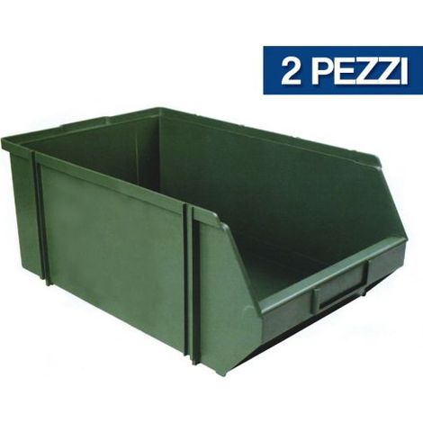 CONTENITORE PLASTICA PORTAMINUTERIE MM.105X160X H75 SOVRAPPONIBILE PZ 2 (20301/2)