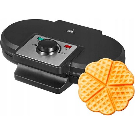 AICOOK Waffeleisen AJ-3111A 1100-1300 W schwarze Doppelplattenwaffeln