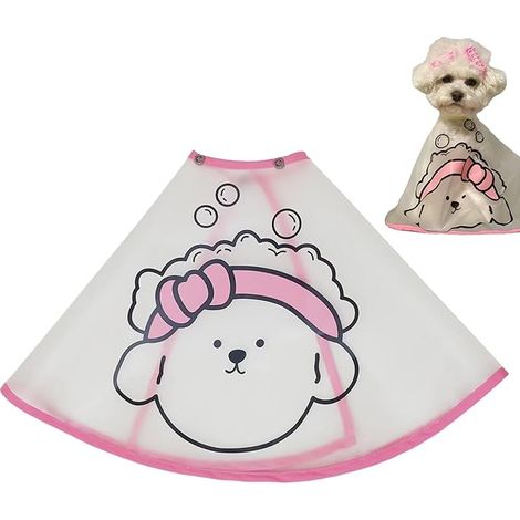Cape de toilettage pour chien  Cape de barbier imperméable pour la coupe de poils - Toilettage animalier, Cape transparente givrée