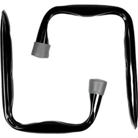 Lot de 2 crochets muraux, acier robuste, résistant à la corrosion, revêtement en caoutchouc, pour échelles, vélos, outils (1/4)