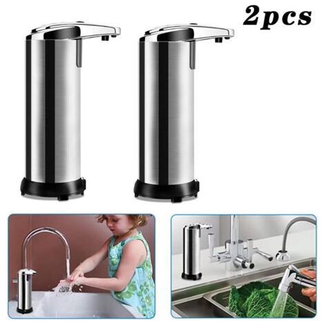 Automatic Bathroom Soap Dispenser with Infrared Sensor and Waterproof Touchless Base - 2 pcs (1/5)