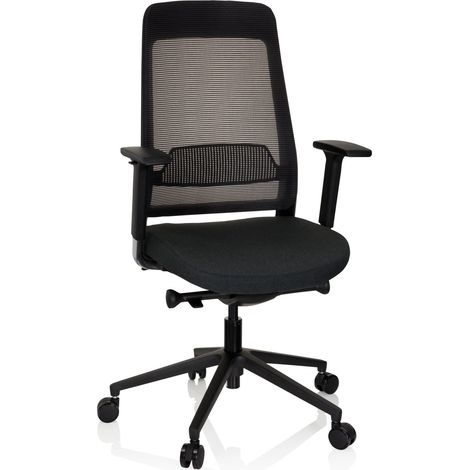 Bürostuhl / Drehstuhl CHIARO T1 BLACK Netzstoff / Stoff schwarz hjh OFFICE (1/5)