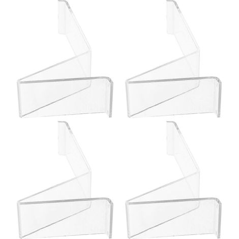 Présentoirs à chaussures et étagères transparentes en acrylique pour magasins de détail (paquet de 16 pièces) (1/5)