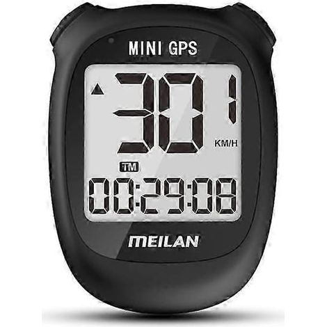BelleRise - Ordinateur de vélo GPS MEILAN M3 Mini avec compteur de vitesse intelligent étanche IPX5 et écran 1,7 pouce [BT] Noir (1/5)
