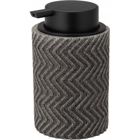 Dispensador de jabón líquido, plástico gris, 8,5 x 13,8 cm, 1000 ml, 1 unidad. (1/3)