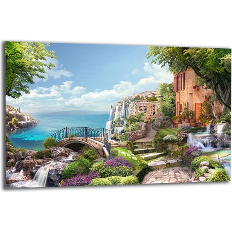 PLAQUE DE PROTECTION EN VERRE POUR POÊLE 80x52 PAYSAGE (1/5)