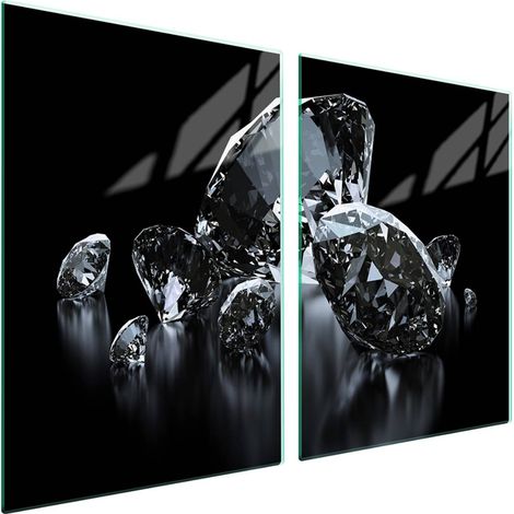 Plaque de protection en verre pour poêle 2x45x52 Diamant (1/5)