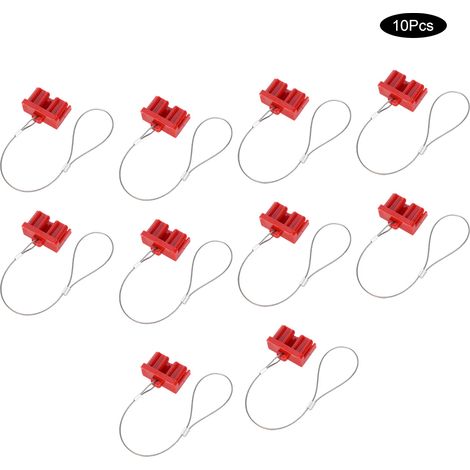 Lot de 10 capuchons anti-poussière pour connecteur de chariot élévateur, en plastique rouge rigide, 120 A (1/5)