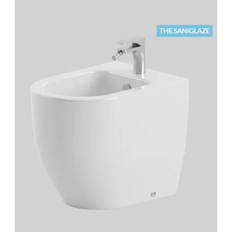 Bidet mone plus da terra ceramica bianco lucido h 48 cm venduto senza rubinetto