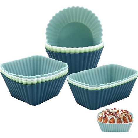 Moules À Muffins en Silicone 24 Pièces Étuis À Muffins Réutilisables Doublures De Muffins De Cupcake Antiadhésives Moules À Gâteaux De Pâtisserie pour Cuisson De Gâteaux À Muffins De Pain De,Parent,- (1/4)