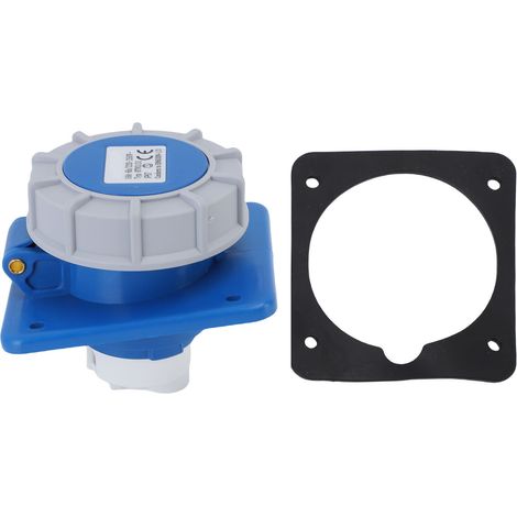 Ortviai Prise Électrique Côtière pour Bateau et Camping-Car 16 A IP67 Étanche avec Couvercle Anti-Poussière, Bleu (1/5)