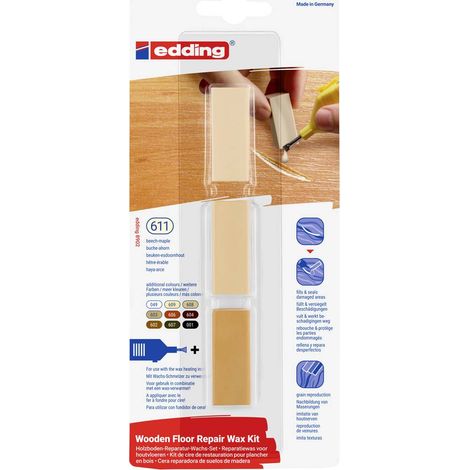 Edding 8902 kit di cere per parquet faggio acero (1/5)