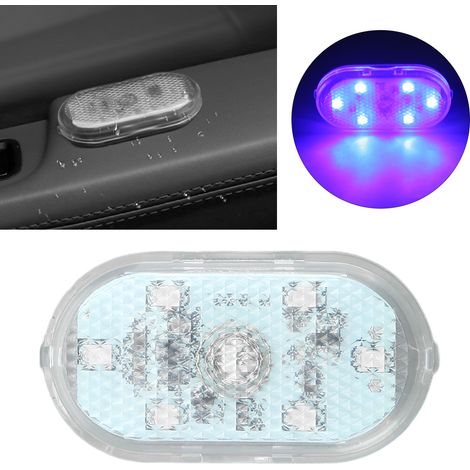 Éclairage d'ambiance pour voiture, lampe tactile, éclairage de coffre, liseuse avec capteur de mouvement, veilleuse (batterie intégrée incluse) (version tactile) bleu (1/5)
